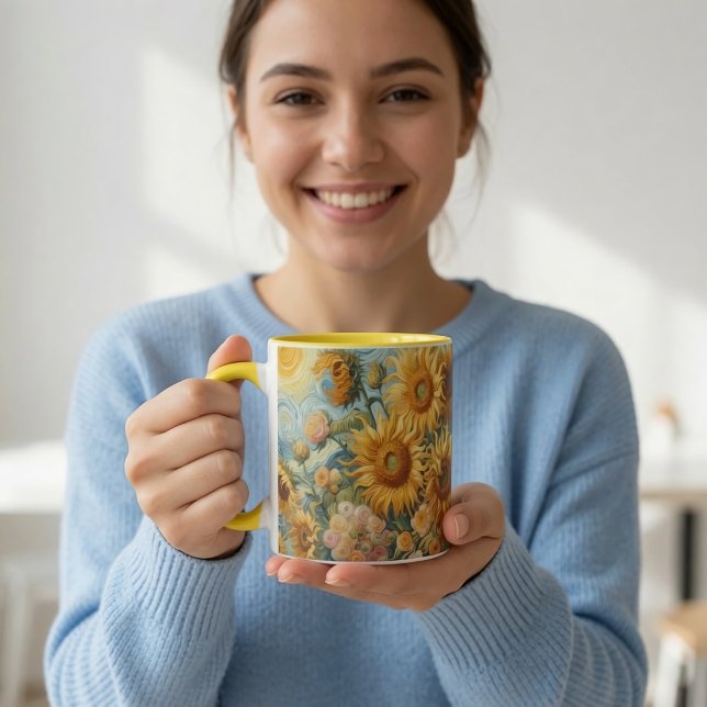 Taza Arte de Girasol (Subido por el creador)