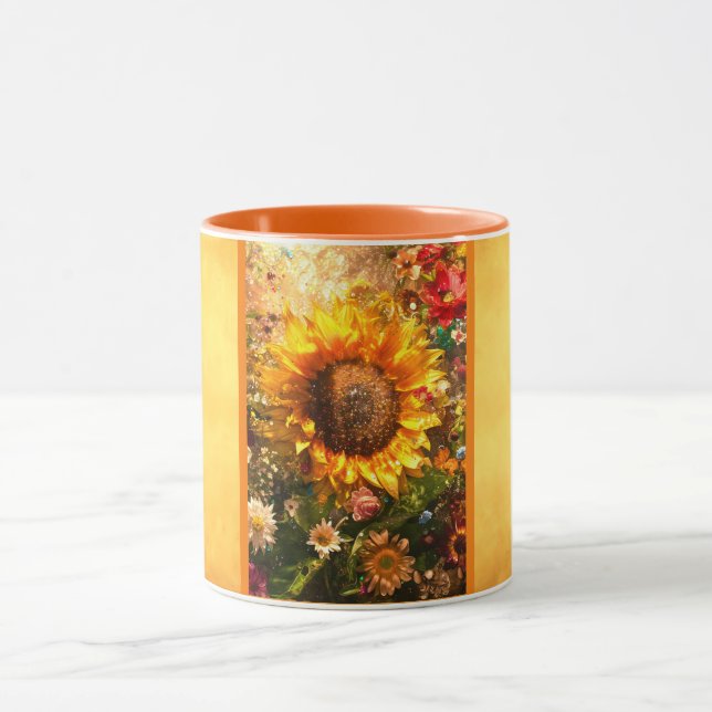 Taza Arte De Girasol Por William Morris (Centro)