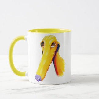 Taza Arte de Greyhound con mango largo