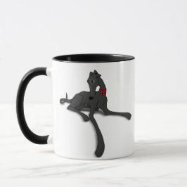 Taza Arte de Greyhound Negro