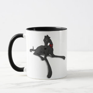 Taza Arte de Greyhound Negro