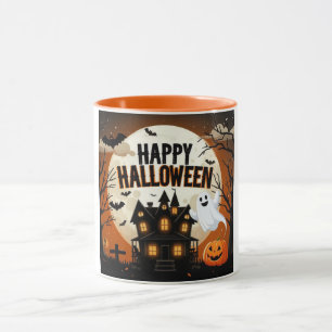 Taza Arte de Halloween feliz