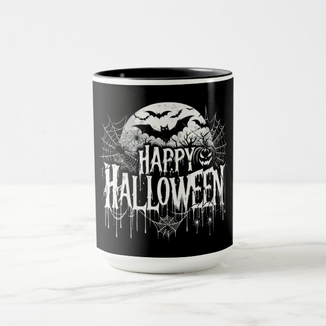 Taza Arte de Halloween feliz (Centro)