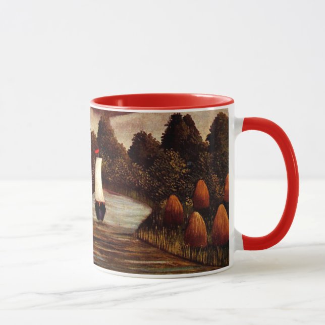 Taza Arte de Henri Rousseau: Los bancos del Oise (Derecha)