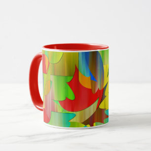 Taza Arte de Hojas de la Naturaleza