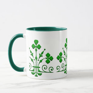 Taza Arte de iconos de vintage de Shamrock