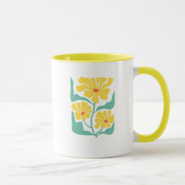 Taza Arte de ilustración floral