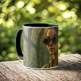 Taza Arte de jardinero victoriano steampunk