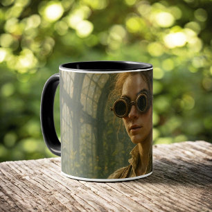 Taza Arte de jardinero victoriano steampunk