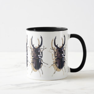 Taza "Arte de la acuarela del insecto del escarabajo de
