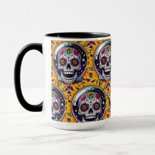 Taza Arte de la calavera del azúcar - Astronauta del cr