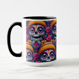 Taza Arte de la calavera del azúcar - Calavera en Beani