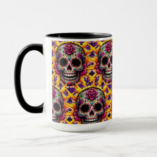 Taza Arte de la calavera del azúcar - Rayo golpea dos v