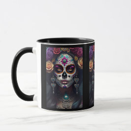 Taza Arte de la calavera del azúcar - Rostros de recuer
