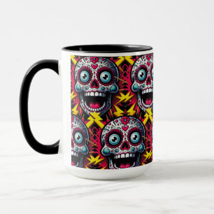 Taza Arte de la calavera del azúcar - Sintiendo el Día
