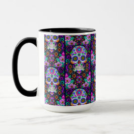 Taza Arte de la calavera del azúcar - Vida en muerte