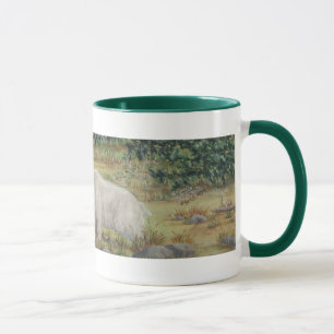 Taza Arte de la fauna de las cabras de montaña