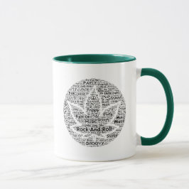 Taza Arte de la palabra de la hoja del pote del