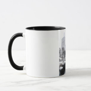 Taza Arte de la silueta de la ciudad de Nueva York en i