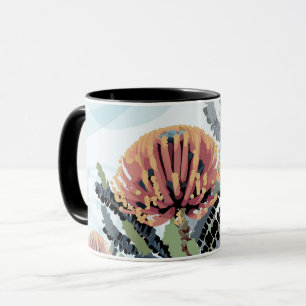 Taza Arte de Libélula Flor de Banksia