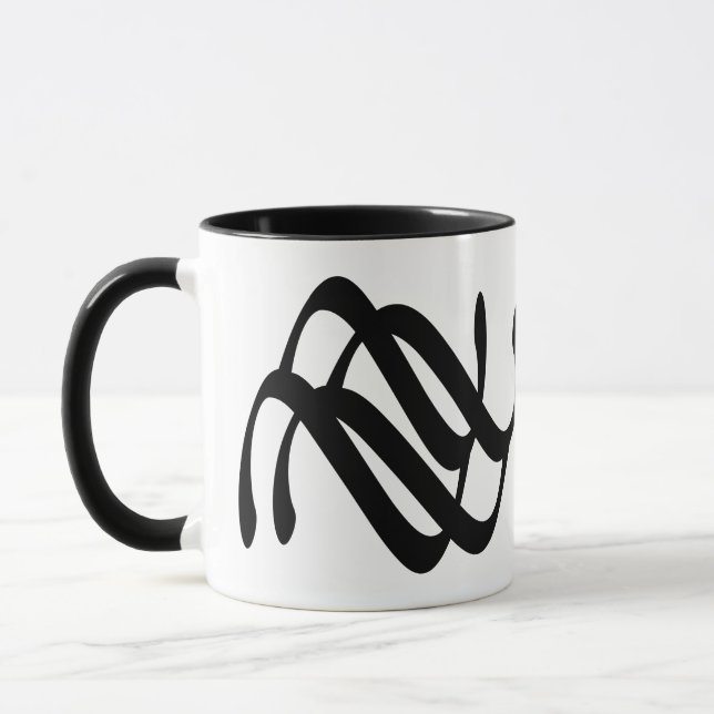 Taza arte de línea geométrica abstracta (Izquierda)