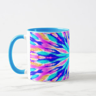 Taza arte de mandala azul