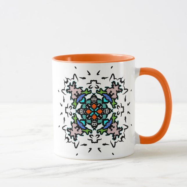 Taza Arte de Mandala Floral (Derecha)