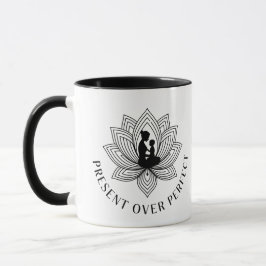 Taza Arte de mantra de regalo de madre e hijo de loto