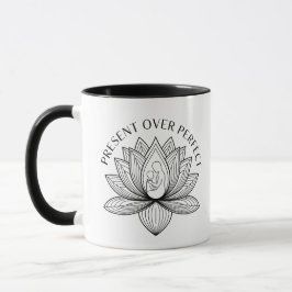 Taza Arte de Mantra de Regalo de Madre e Hijo de Loto