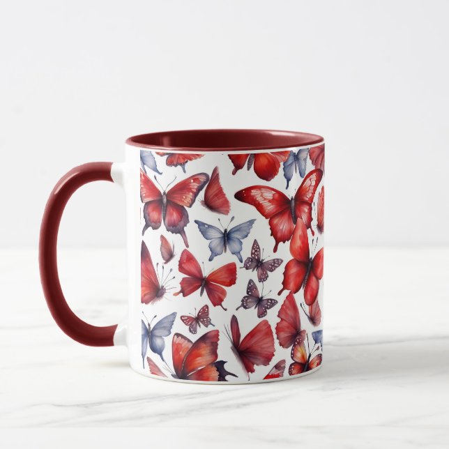 Taza Arte de mariposas acuarelas (Izquierda)