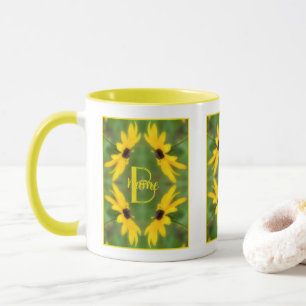 Taza Arte de monograma inicial personalizado de Susan B