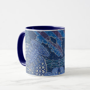 Taza Arte de mosaico ornamentado azul, Alemania