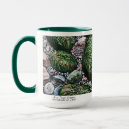 Taza Arte de paisaje marino de playa Modern Greens/Mare