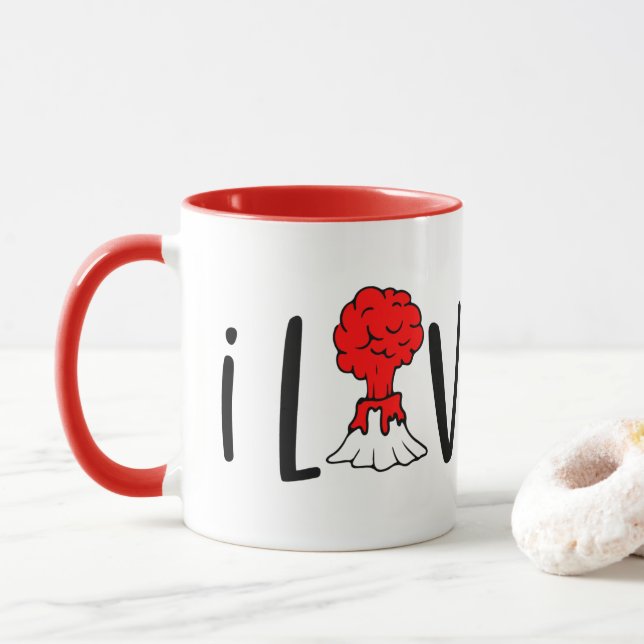 Taza arte de palabra lindo Valentine lava (Con donut)