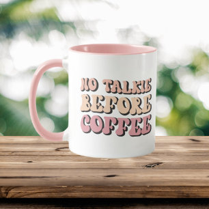Taza arte de palabras de café de charla divertida