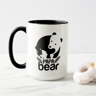 Taza Arte de palabras de Cool Papa bear