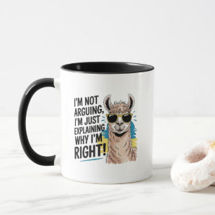 Taza Arte de palabras de llama divertida discutiendo