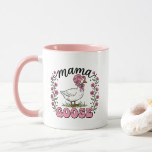 Taza Arte de palabras de mamá gansa linda