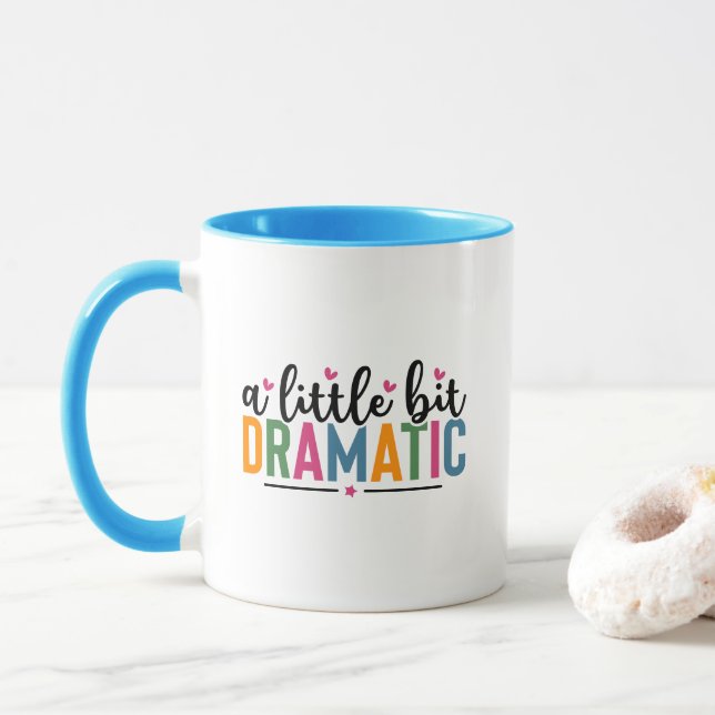Taza Arte de palabras de sarcasmo dramático divertido (Con donut)