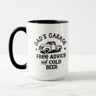 Taza Arte de palabras del garaje del papá genial