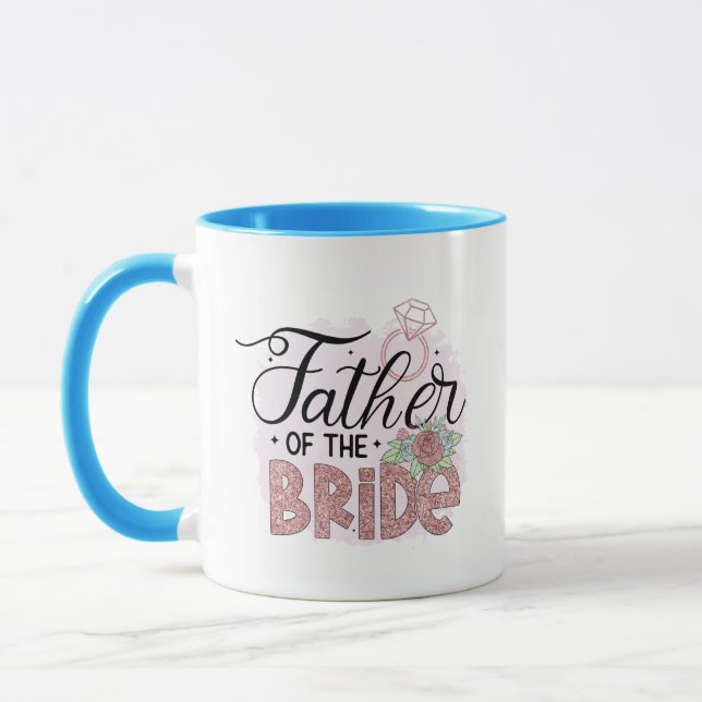 Taza arte de palabras del Padre de la Novia lindo (Izquierda)