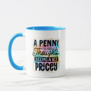 Taza Arte de palabras divertidas pensamientos sarcasmo