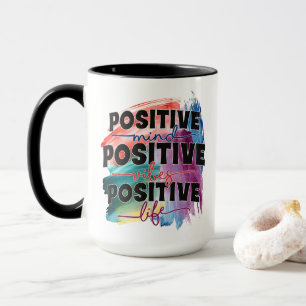 Taza Arte de palabras inspiradoras lindas positivas