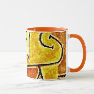 Taza Arte de Paul Klee: Escudo rojo, pintura de Klee