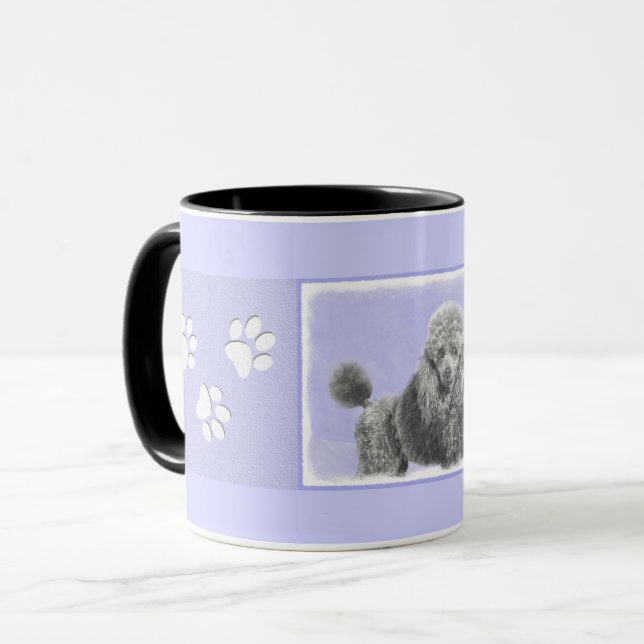 Taza Arte de perro azul grisáceo de juguete en miniatur (Anverso izquierdo)