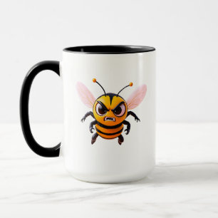 Taza Arte de personaje de abeja gruñona
