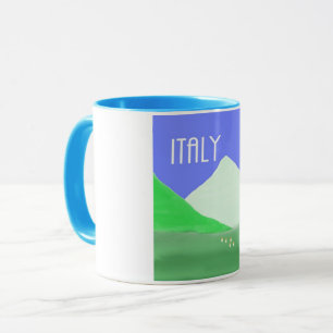 Taza arte de pintar el paisaje de italia
