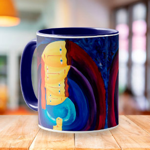 Taza Arte de pintura de retrato moderno de familia junt