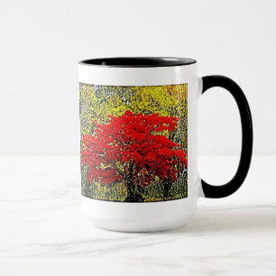 Taza Arte de pintura rojo otoñal - Mug