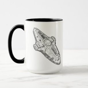 Taza Arte de Planos de Naves Espaciales de Ciencia Ficc